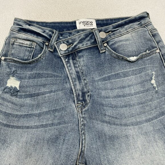 Insane Gene Mom Jeans Women Size 7 W27 High Rise Retro Relaxed Distressed Wide - Picture 5 of 10